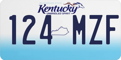 KY license plate 124MZF