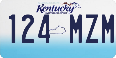KY license plate 124MZM