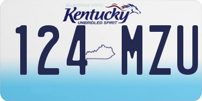 KY license plate 124MZU