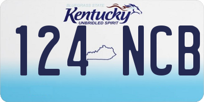 KY license plate 124NCB