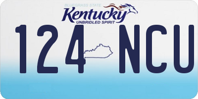 KY license plate 124NCU