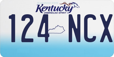 KY license plate 124NCX
