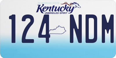 KY license plate 124NDM