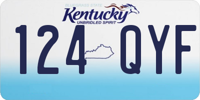 KY license plate 124QYF