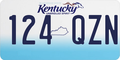 KY license plate 124QZN