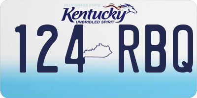 KY license plate 124RBQ
