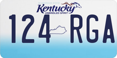 KY license plate 124RGA