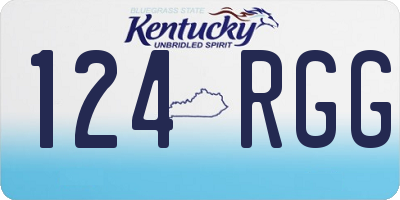 KY license plate 124RGG