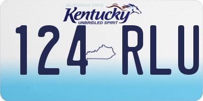 KY license plate 124RLU
