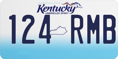 KY license plate 124RMB