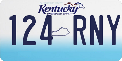 KY license plate 124RNY