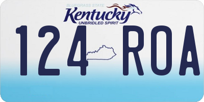 KY license plate 124ROA