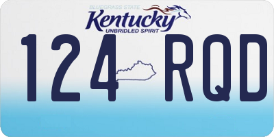 KY license plate 124RQD