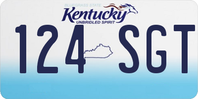 KY license plate 124SGT