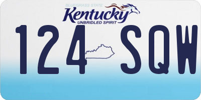KY license plate 124SQW