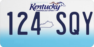 KY license plate 124SQY