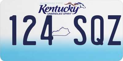 KY license plate 124SQZ