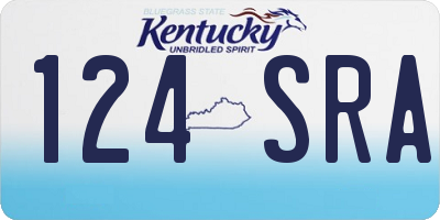 KY license plate 124SRA