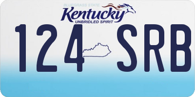 KY license plate 124SRB