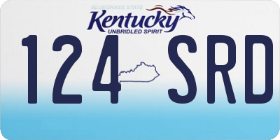 KY license plate 124SRD