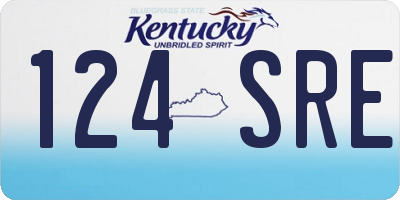 KY license plate 124SRE