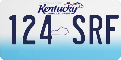 KY license plate 124SRF