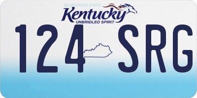 KY license plate 124SRG