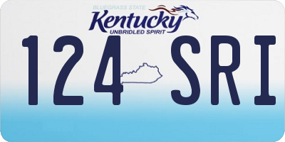 KY license plate 124SRI
