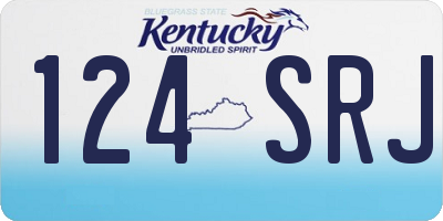KY license plate 124SRJ