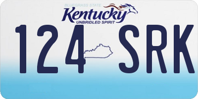 KY license plate 124SRK