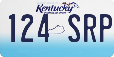 KY license plate 124SRP