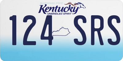 KY license plate 124SRS