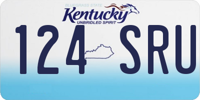 KY license plate 124SRU