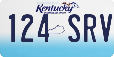 KY license plate 124SRV