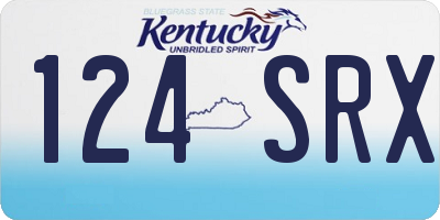KY license plate 124SRX