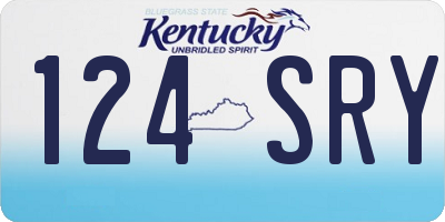 KY license plate 124SRY