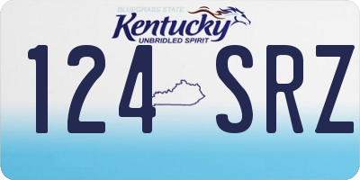 KY license plate 124SRZ