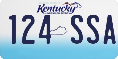 KY license plate 124SSA