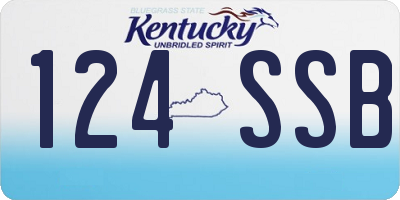 KY license plate 124SSB