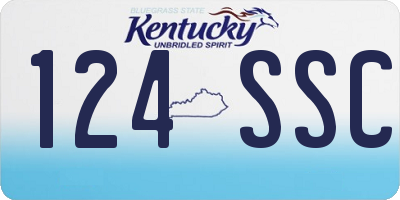 KY license plate 124SSC