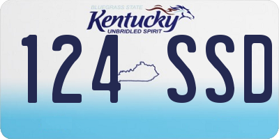 KY license plate 124SSD