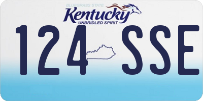 KY license plate 124SSE