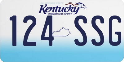 KY license plate 124SSG