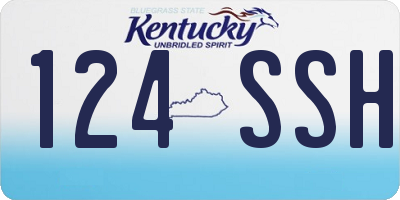 KY license plate 124SSH