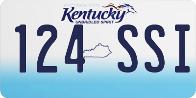 KY license plate 124SSI