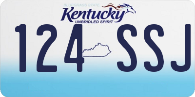 KY license plate 124SSJ