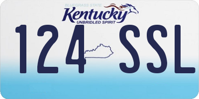 KY license plate 124SSL