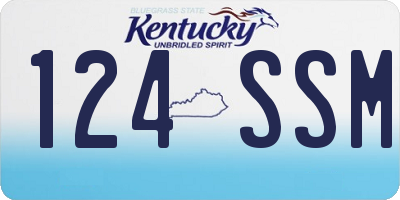 KY license plate 124SSM