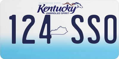 KY license plate 124SSO
