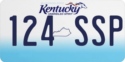 KY license plate 124SSP